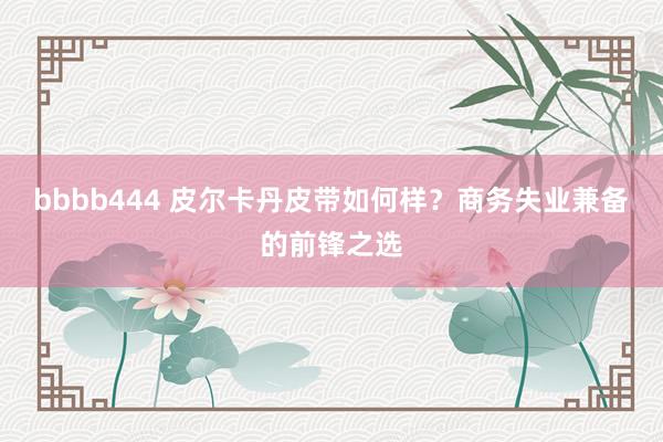 bbbb444 皮尔卡丹皮带如何样？商务失业兼备的前锋之选