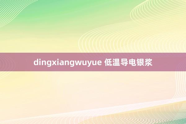 dingxiangwuyue 低温导电银浆