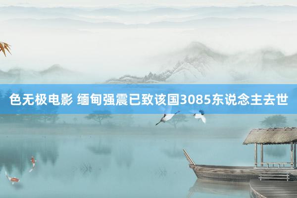色无极电影 缅甸强震已致该国3085东说念主去世